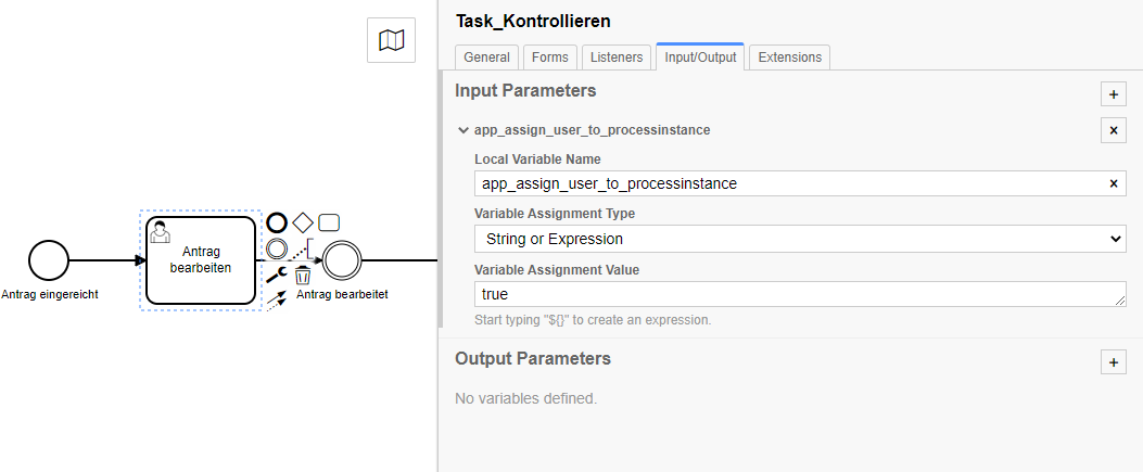 Autorisierung von Prozessinstanzen