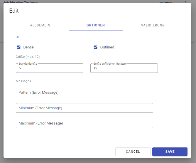 Formular Editor