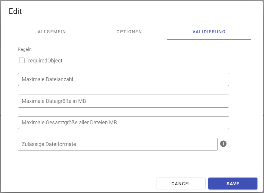 Formular Editor