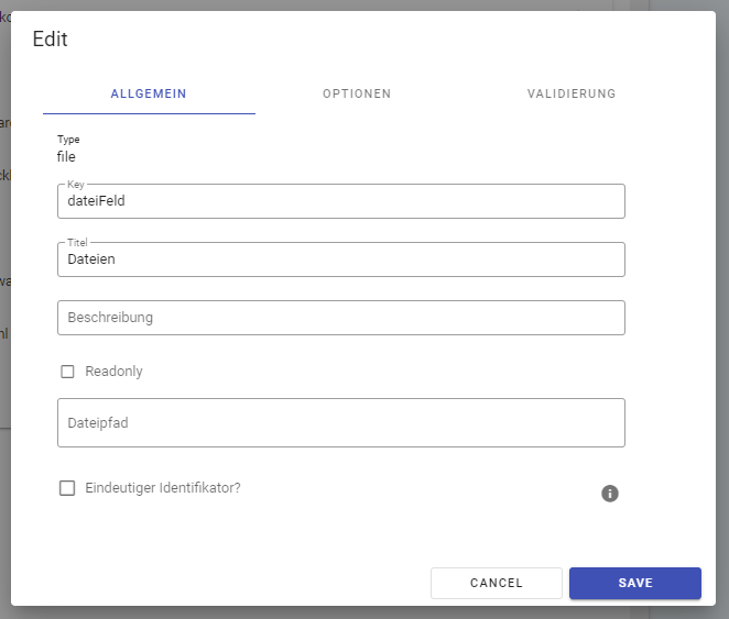 Formular Editor