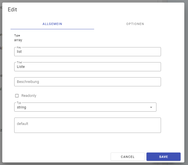 Formular Editor